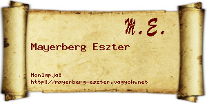 Mayerberg Eszter névjegykártya