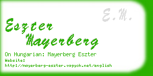 eszter mayerberg business card